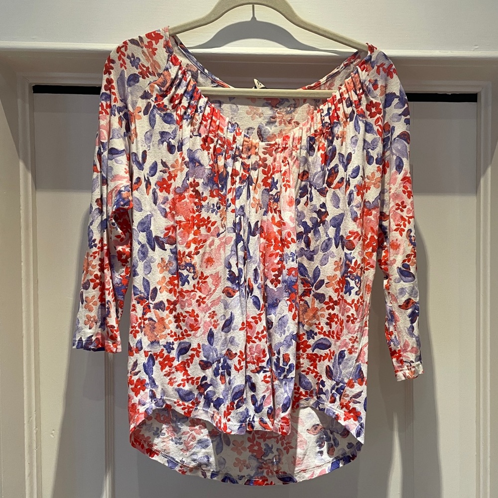 Lucky Brand watercolor blouse
